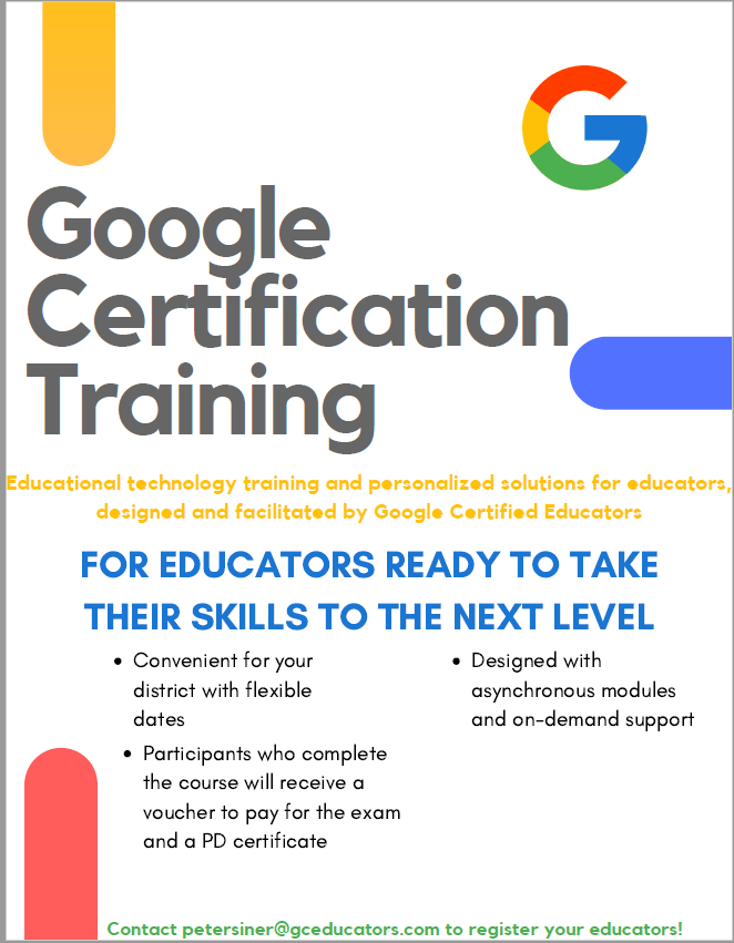 Google Educator Certification Program My HCOE