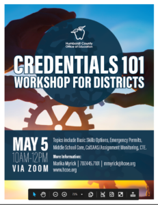 Credentials 101 Workshop for Districts