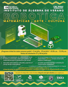 Instituto De Algebra De Verano Robotica Matematicas Arte Cultura
