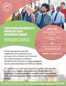 Crisis Prevention Institute's Nonviolent Crisis Intervention Training Refresher Course