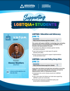 SDCOE Supporting LGBTQIA + Students