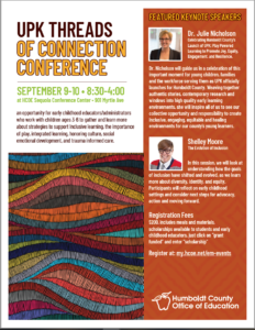 UPK Threads of Connection Conference Flyer