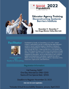 Educator Agency Training Deconstructing Systemic Barriers Institute 2022