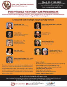 Positive Native American Youth Mental Health Flyer