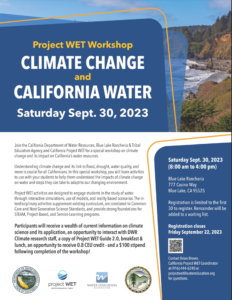 Project Wet Workshop Climate Change & California Water