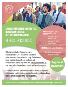 Crisis Prevention Institute's Nonviolent Crisis Intervention Training Refresher Courses 2324