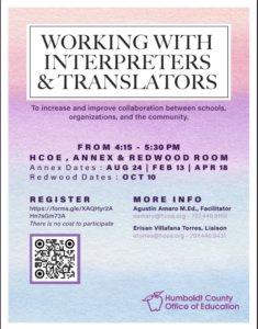 WORKING WITH INTERPRETERS AND TRANSLATORS 