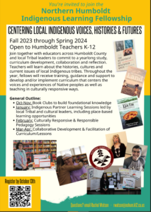 Northern Humboldt Indigenous Learning Fellowship flyer