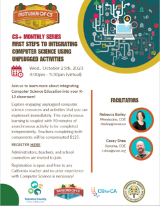 CS+ First Steps to Integrating Computer Science Using Unplugged Activities 