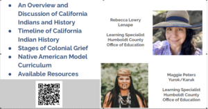 Understanding the Realities of Native Students & Families Series Introduction to California Indian History B